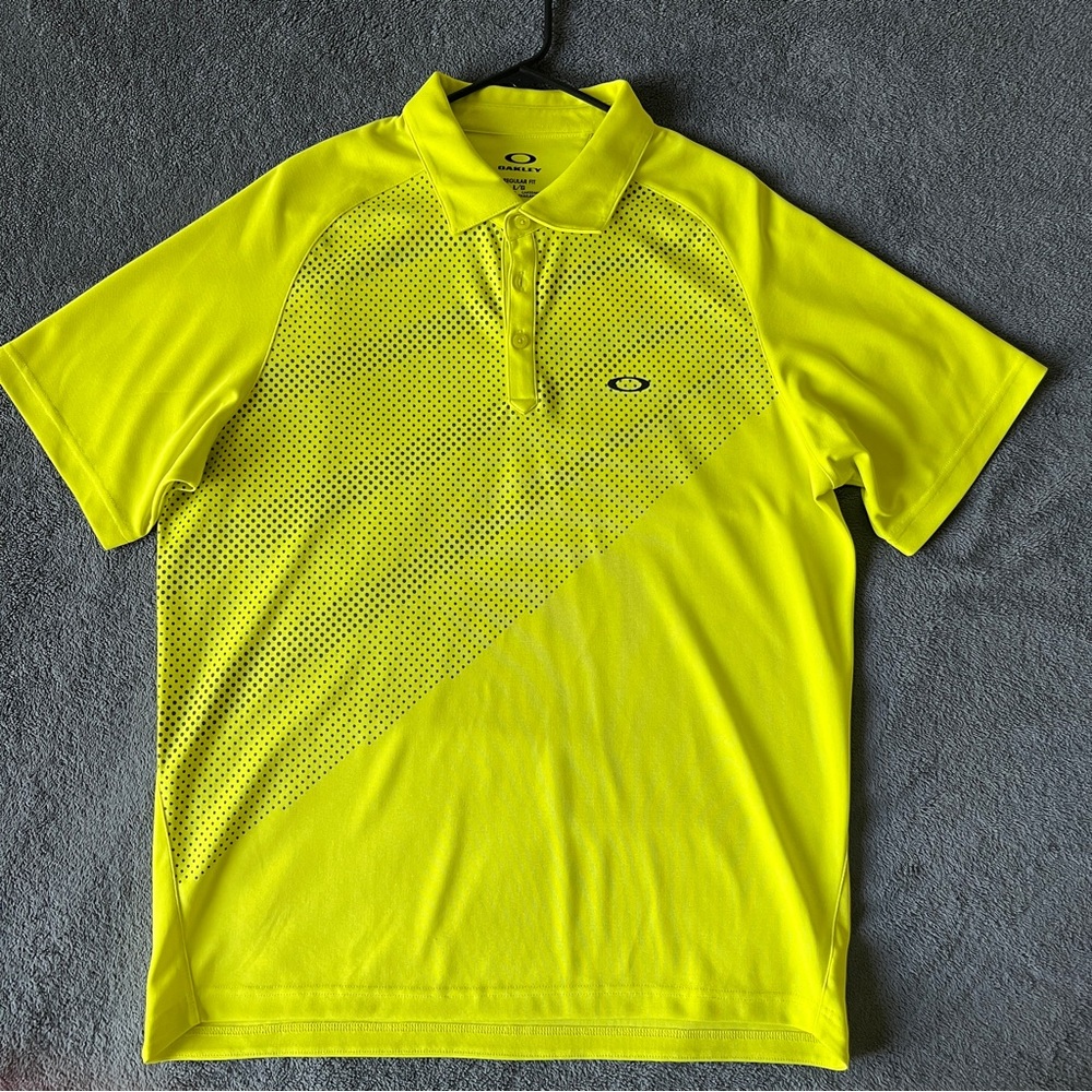 Oakley Men's Bright Yellow Polo Shirt